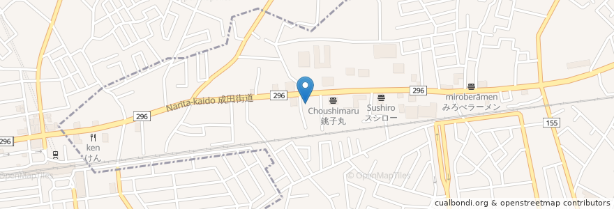 Mapa de ubicacion de ごとく en Japan, 千葉県, 佐倉市.