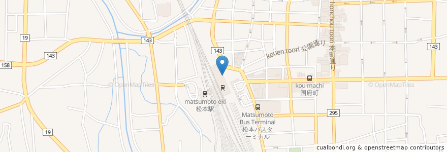 Mapa de ubicacion de モスバーガー en Япония, Нагано, 松本市.
