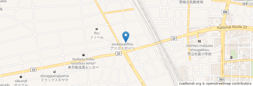 Mapa de ubicacion de カルビ一丁 en Япония, Айти, 豊橋市.