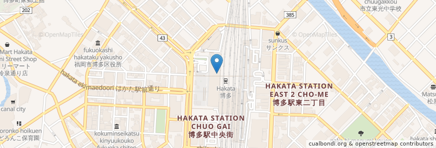 Mapa de ubicacion de たんやHAKATA en Japão, 福岡県, 福岡市, 博多区.