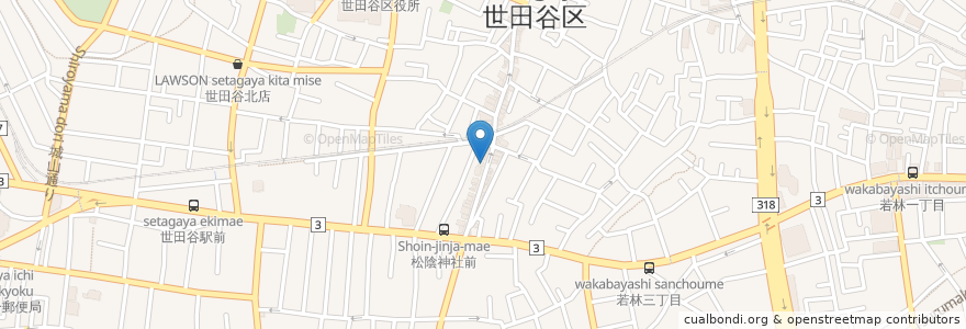 Mapa de ubicacion de アリク en Jepun, 東京都, 世田谷区.