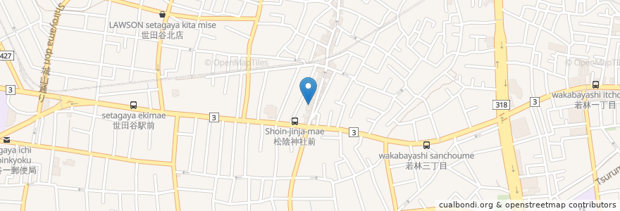 Mapa de ubicacion de ALOHA BABY en 日本, 東京都, 世田谷区.