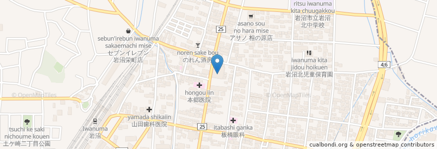 Mapa de ubicacion de カーサ岩沼 en اليابان, 宮城県, 岩沼市.