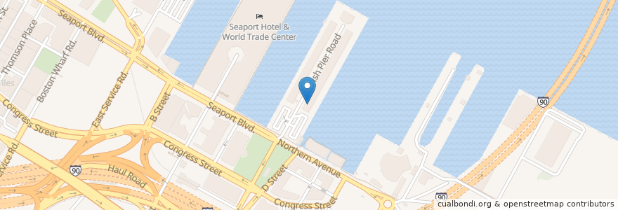 Mapa de ubicacion de Trio Cafe en Amerika Birleşik Devletleri, Massachusetts, Suffolk County, Boston.