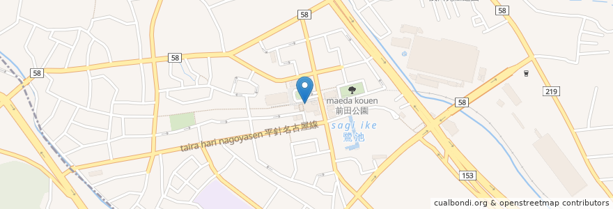 Mapa de ubicacion de ヘルスバンク東海調剤薬局 en 日本, 愛知県, 日進市.
