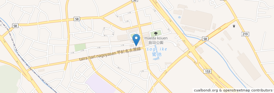 Mapa de ubicacion de とりとり亭 en 日本, 愛知県, 日進市.