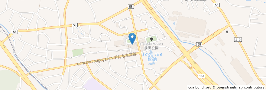 Mapa de ubicacion de 明光義塾 en 日本, 愛知県, 日進市.