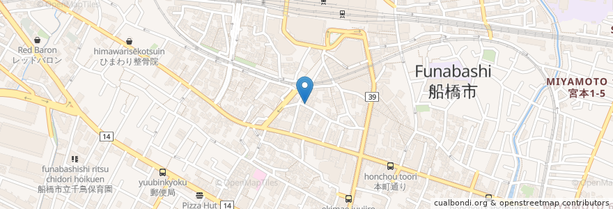 Mapa de ubicacion de きみつや en Jepun, 千葉県, 船橋市.