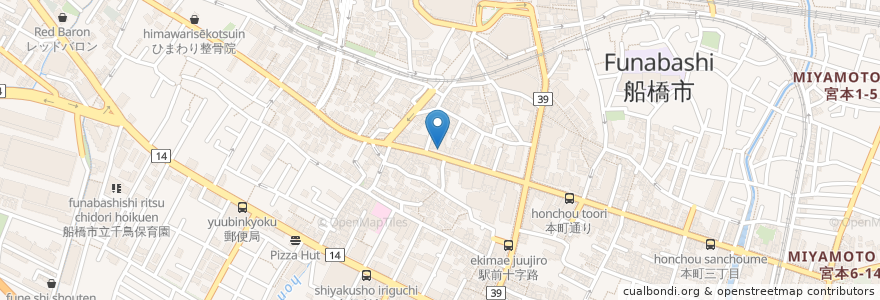Mapa de ubicacion de ほたる en Japonya, 千葉県, 船橋市.