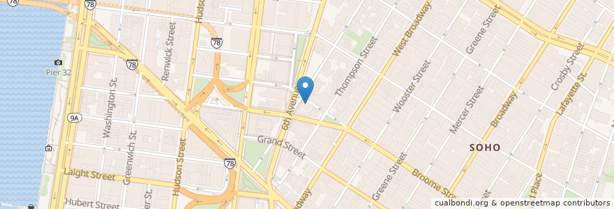 Mapa de ubicacion de Black Tap en 美利坚合众国/美利堅合眾國, 纽约州 / 紐約州, 纽约, 纽约县, Manhattan, Manhattan Community Board 2.