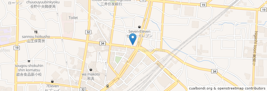 Mapa de ubicacion de レッドドラゴン en اليابان, ناغانو, 長野市.