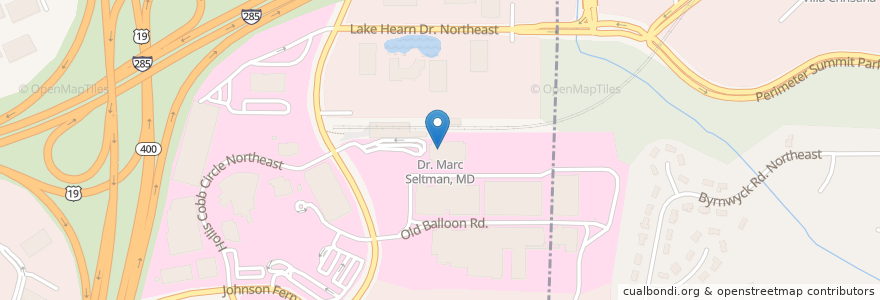 Mapa de ubicacion de Dr. Marc Seltman, MD en Vereinigte Staaten Von Amerika, Georgia, Fulton County.