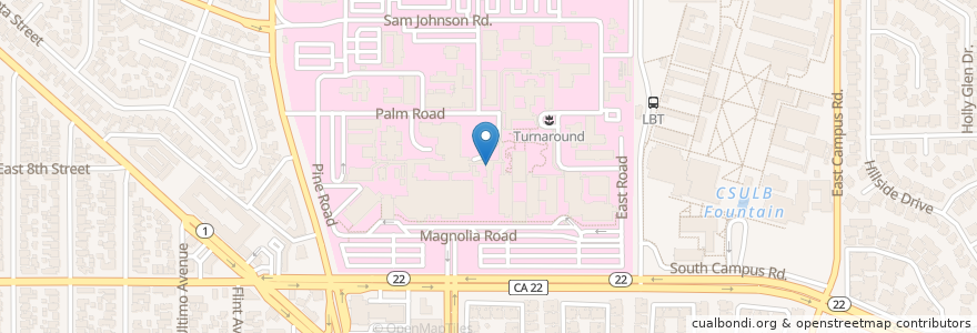 Mapa de ubicacion de Vet Service orgs en États-Unis D'Amérique, Californie, Los Angeles County, Long Beach.
