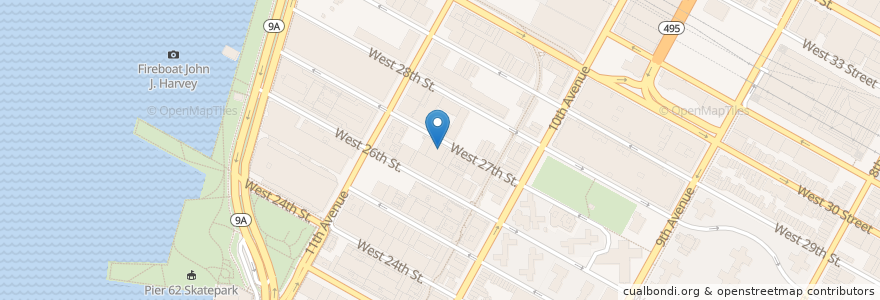 Mapa de ubicacion de Gallow Green Rooftop Bar en 미국, 뉴욕, New York, New York County, Manhattan, Manhattan Community Board 4.