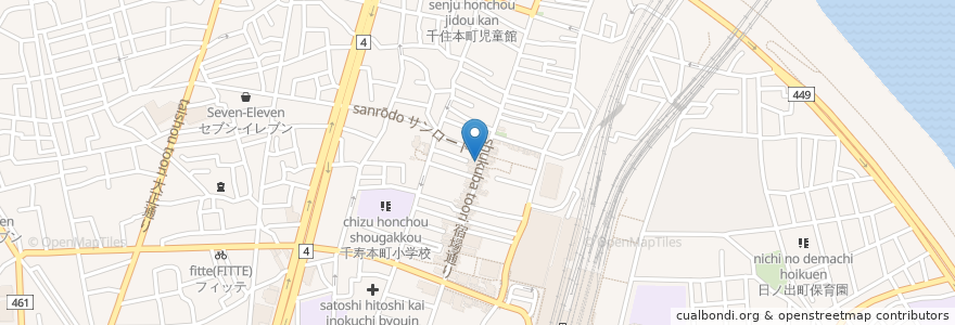 Mapa de ubicacion de 千住宿場町通り歯科 en Giappone, Tokyo, 足立区.