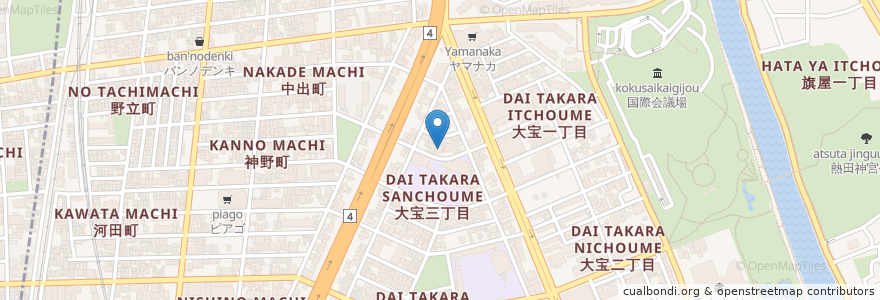 Mapa de ubicacion de 西方寺 en 日本, 爱知县, 名古屋市, 熱田区.