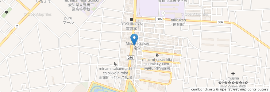 Mapa de ubicacion de ベントマン en ژاپن, 愛知県, 豊橋市.