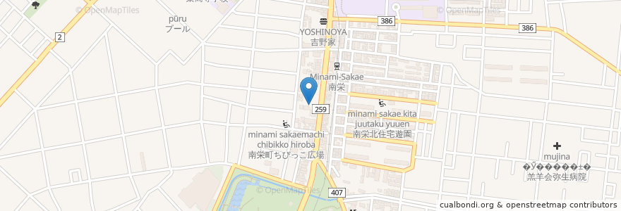 Mapa de ubicacion de コージーズカフェ en 일본, 아이치현, 豊橋市.
