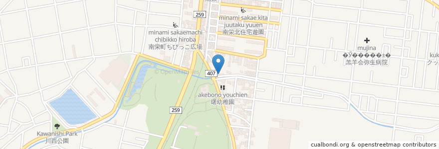 Mapa de ubicacion de 横山皮膚科 en اليابان, 愛知県, 豊橋市.