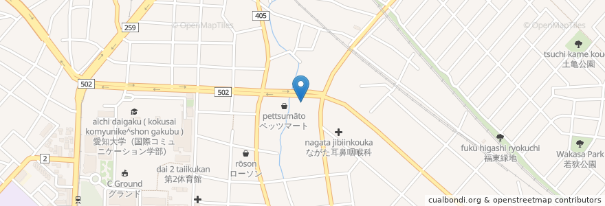 Mapa de ubicacion de ハッピーバレー en Japon, Préfecture D'Aichi, Toyohashi.