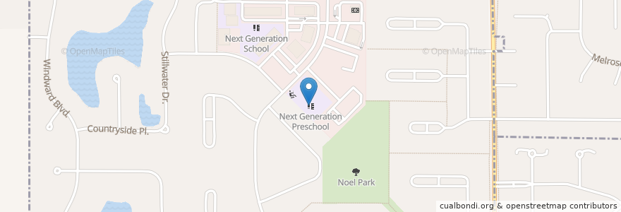 Mapa de ubicacion de Next Generation Preschool en アメリカ合衆国, イリノイ州, Champaign County, Champaign.