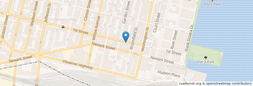 Mapa de ubicacion de Choc O Pain. en Amerika Syarikat, New Jersey, Hudson County, Hoboken.