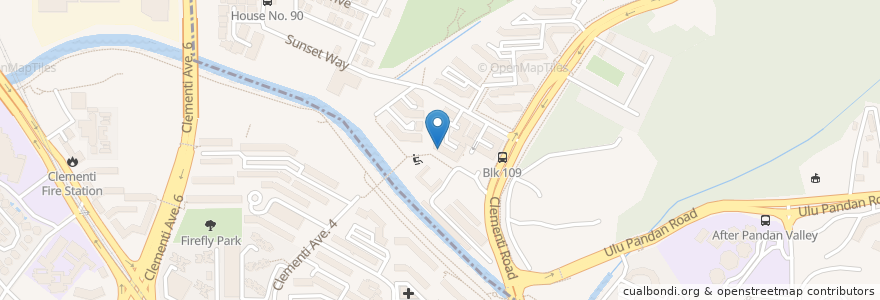 Mapa de ubicacion de Lina Satay Club en Singapore, Northwest.