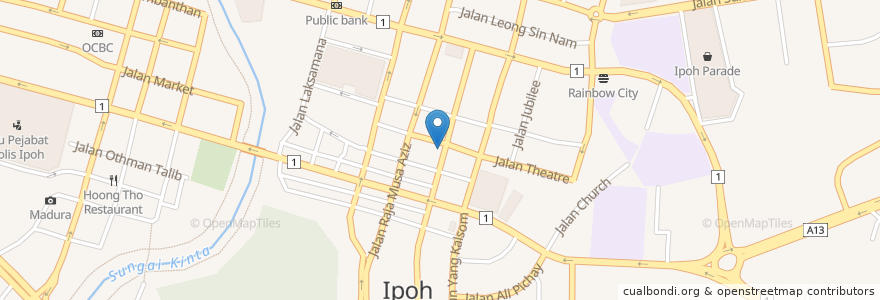 Mapa de ubicacion de Lou Leong Ipoh Chicken Rice en Malaysia, Perak.
