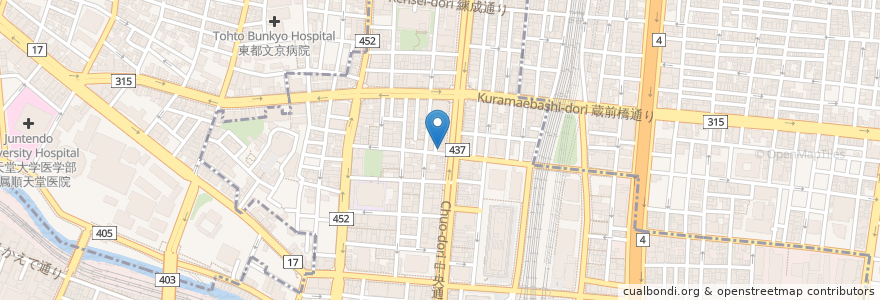 Mapa de ubicacion de めいどりーみん en Japonya, 東京都.