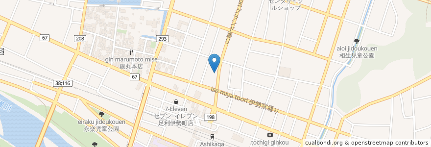 Mapa de ubicacion de （有）丸満 en Japan, 栃木県, 足利市.
