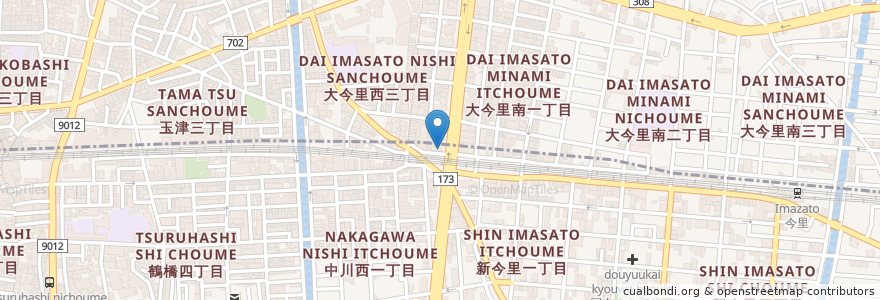 Mapa de ubicacion de ヤマハ音楽教室 en Jepun, 大阪府, 大阪市, 東成区.