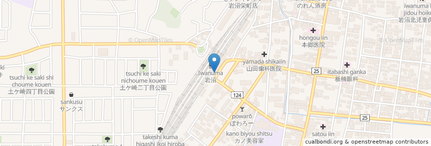 Mapa de ubicacion de 麺組分店　沼田商店 en Giappone, 宮城県, 岩沼市.
