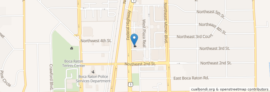 Mapa de ubicacion de iPic Theaters en Соединённые Штаты Америки, Флорида, Palm Beach County, Boca Raton.