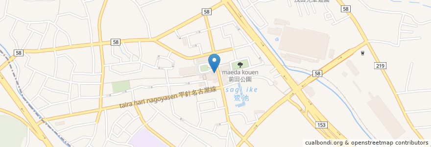 Mapa de ubicacion de あかいけ好日こころのクリニック en 日本, 愛知県, 日進市.