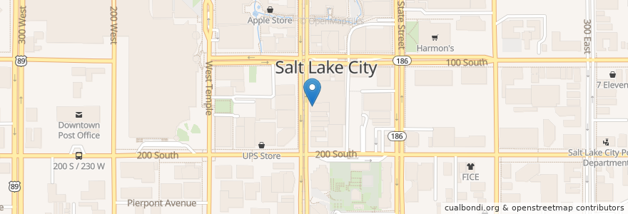 Mapa de ubicacion de Neumont University en Stati Uniti D'America, Utah, Salt Lake County, Salt Lake City.