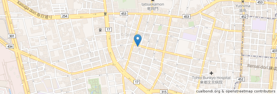 Mapa de ubicacion de PiaNta motti en Japonya, 東京都, 文京区.