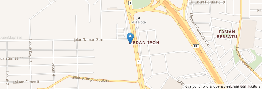 Mapa de ubicacion de Shell Jalan Tasek 2 en Malaysia, Perak.
