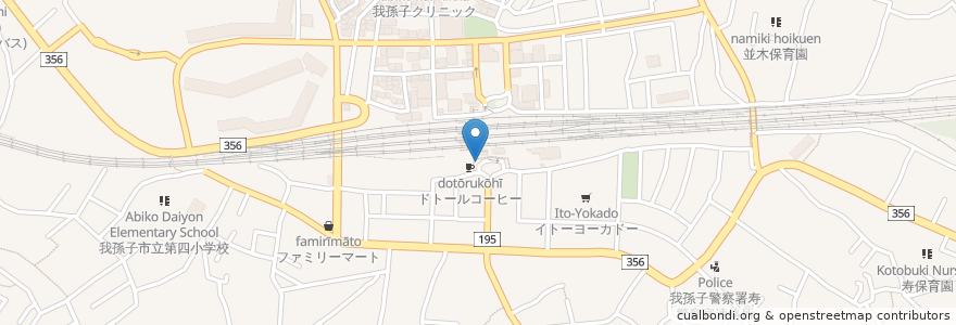Mapa de ubicacion de 郵便ポスト en ژاپن, 千葉県, 我孫子市.