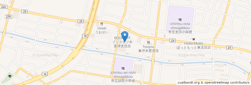 Mapa de ubicacion de マクドナルド en 日本, 千葉県, 木更津市.