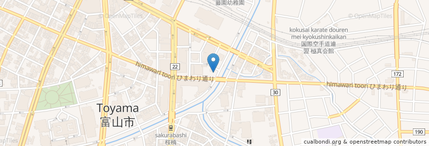 Mapa de ubicacion de キレイな証明写真 en 日本, 富山县, 富山市.