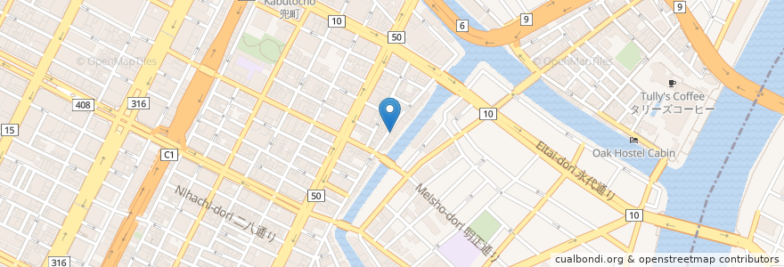Mapa de ubicacion de 瓦.Tokyo en 일본, 도쿄도, 中央区.