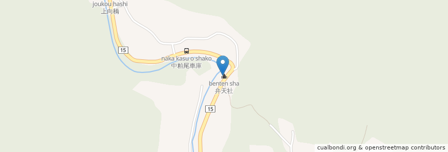 Mapa de ubicacion de 弁天社 en Japan, Präfektur Tochigi, 鹿沼市.