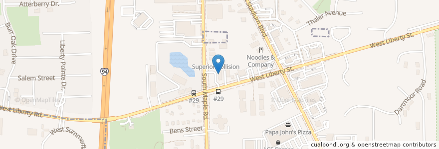Mapa de ubicacion de Chela's Restaurant & Taqueria en United States, Michigan, Washtenaw County, Ann Arbor.