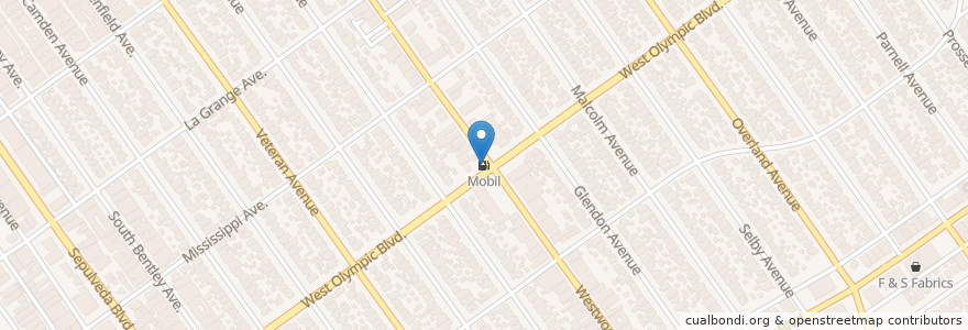 Mapa de ubicacion de Mobil en Stati Uniti D'America, California, Los Angeles County, Los Angeles.