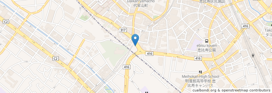 Mapa de ubicacion de cool punk izakaya!! en Japonya, 東京都, 目黒区.