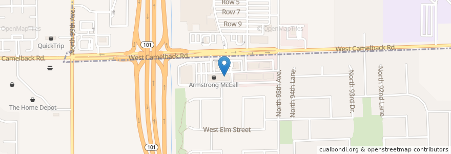 Mapa de ubicacion de JJ's Grill en United States, Arizona, Maricopa County, Phoenix.