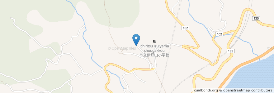Mapa de ubicacion de 伊豆山神社 en اليابان, شيزوكا, أتامي.