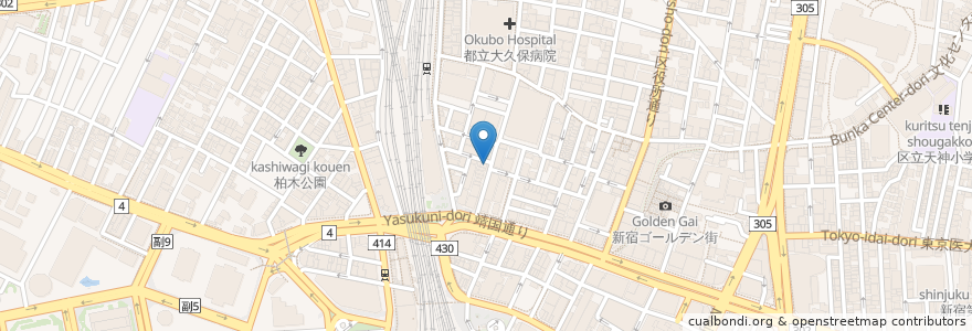 Mapa de ubicacion de とんかつ・にいむら本店 en Japon, Tokyo, Shinjuku.