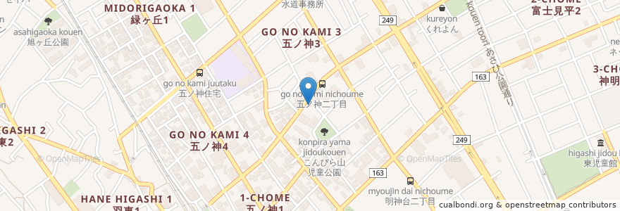 Mapa de ubicacion de 勝来軒 en Japan, Tokyo, Hamura.