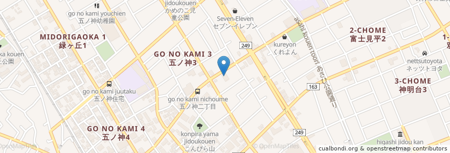 Mapa de ubicacion de ゾナボーチェ en 일본, 도쿄도, 羽村市.